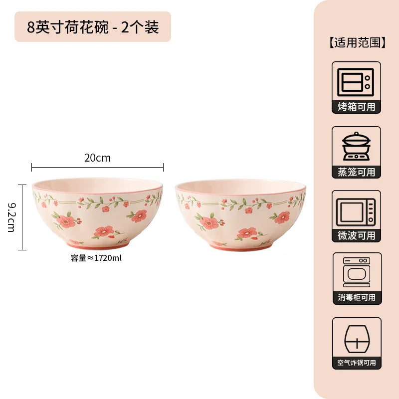 High Quality Ceramic Tableware Household Ceramic Fish Dishes Soup Bowls Wedding Party Gifts Festive Tableware Set Microwave Home