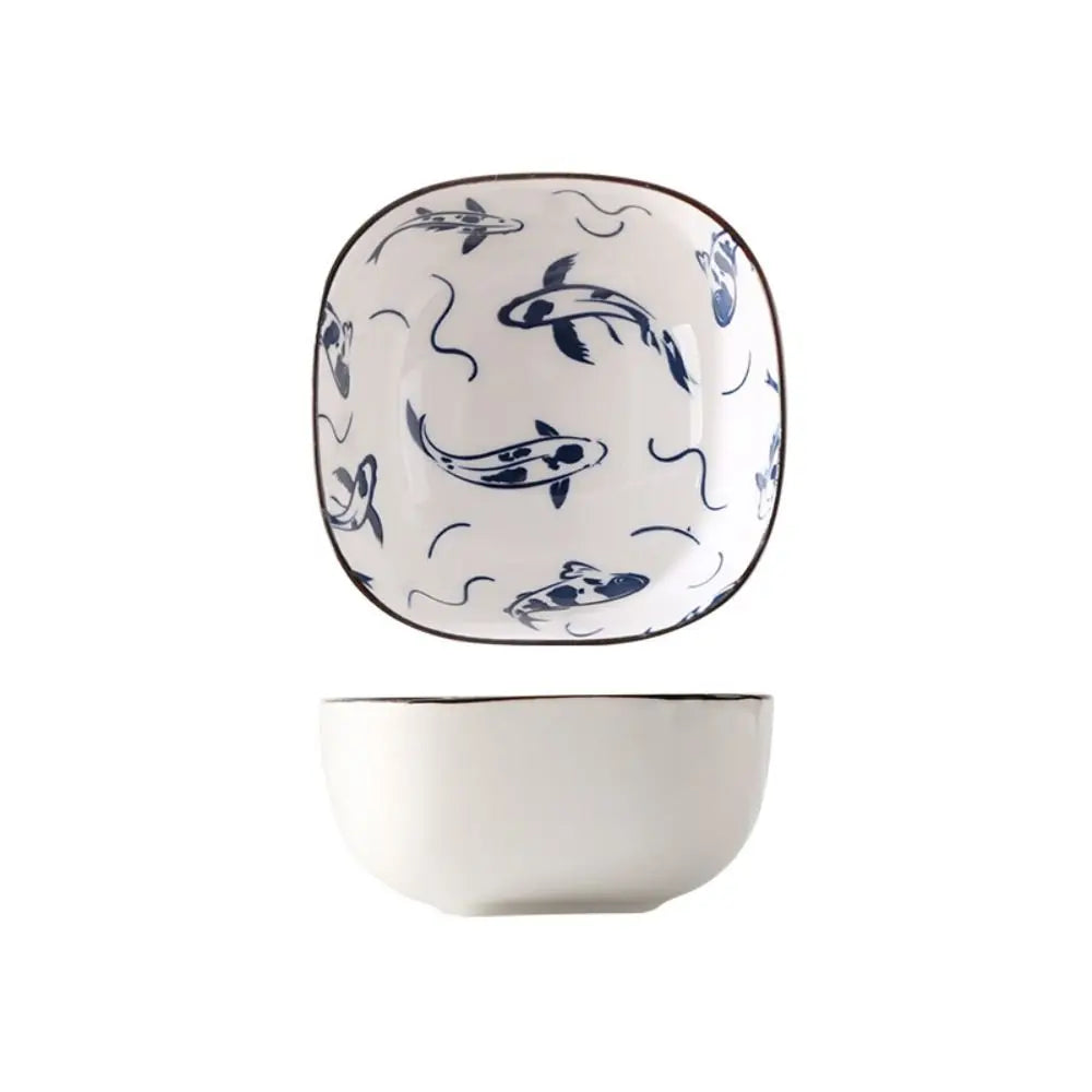 2/6Pcs Vintage Blue Dipping Bowls Ceramic Japanese Style Mini Appetizer Plates Thicken Dishwasher Safe Small Side Dishes