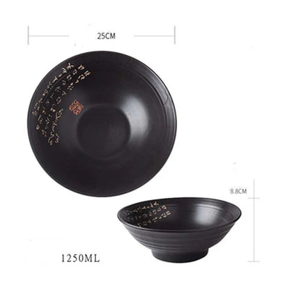 Household Large Ceramic Soup Bowl Creative Japanese Style Bowl Ramen Beef Noodle Noodle Bowl 25cm