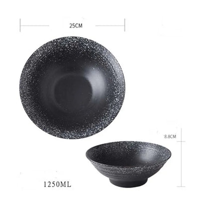 Household Large Ceramic Soup Bowl Creative Japanese Style Bowl Ramen Beef Noodle Noodle Bowl 25cm