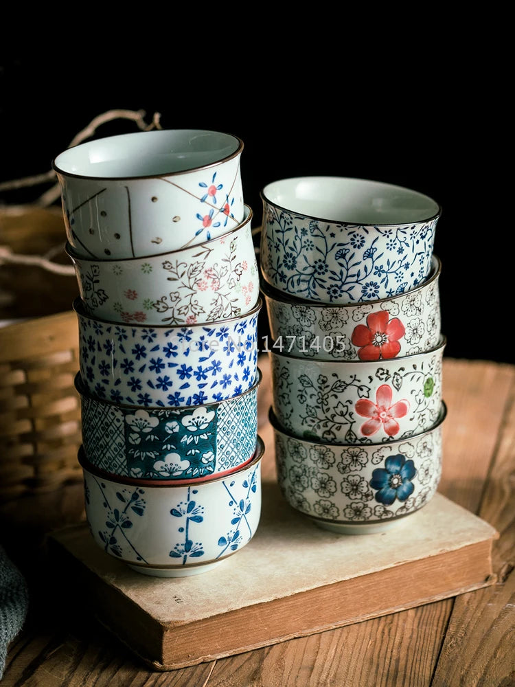 Japanese Ceramic Bowl Tableware Set Creative Retro Household Rice Bowl Single Eating Bowl Soup Noodle Bowl Small Bowl