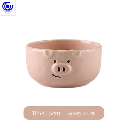Cute dish set ceramic Japanese cartoon tableware household creative personality