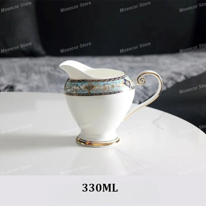British Style Luxury Bone China Coffee Cup Coffee Cup and Saucer Set Baroque Ceramic Plate Retro Afternoon Tea Cup Set Best Gift