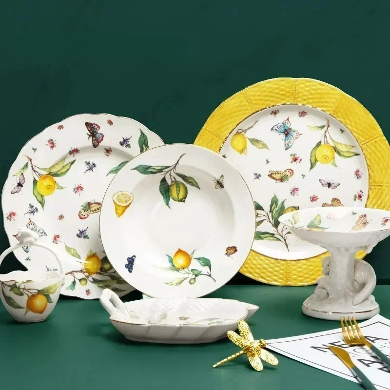 Ceramic Steak Plate European Western Food  Home Internet Celebrity  Nordic Creative Breakfast Plate Tableware