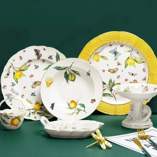 Ceramic Steak Plate European Western Food  Home Internet Celebrity  Nordic Creative Breakfast Plate Tableware