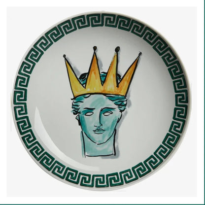Ceramic Decor Plate Italian Poseidon Journey Plate Home Living Room Bedroom Background Wall Hanging Ornaments