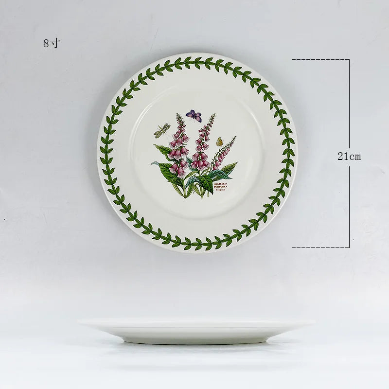 Ceramic disc, high-end breakfast, home hotel appearance, size, tableware, vegetable plate