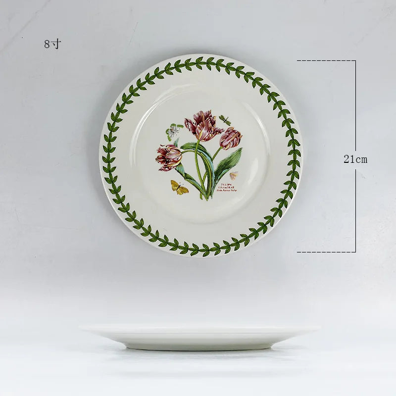 Ceramic disc, high-end breakfast, home hotel appearance, size, tableware, vegetable plate