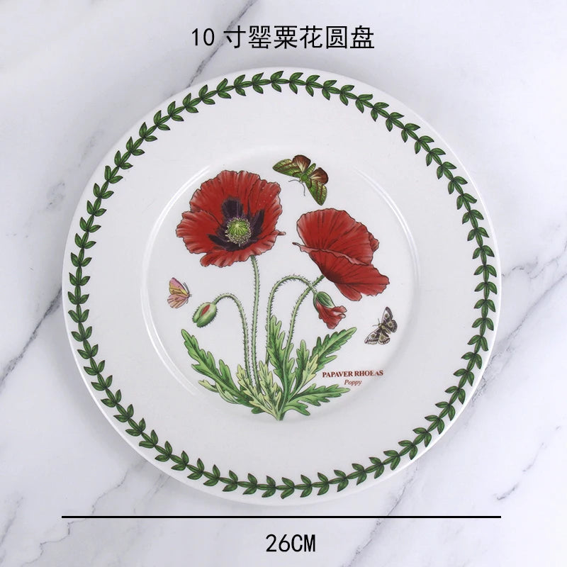 Ceramic disc, high-end breakfast, home hotel appearance, size, tableware, vegetable plate