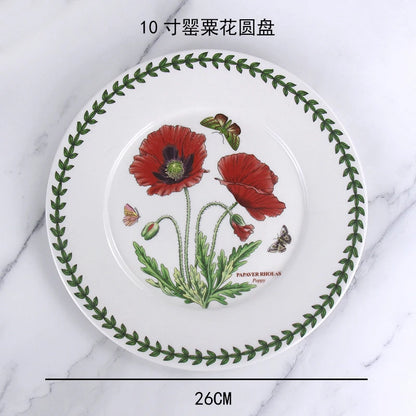 Ceramic disc, high-end breakfast, home hotel appearance, size, tableware, vegetable plate