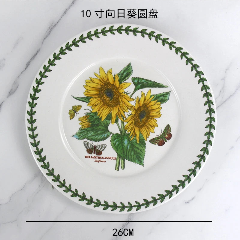 Ceramic disc, high-end breakfast, home hotel appearance, size, tableware, vegetable plate
