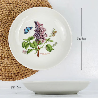 Ceramic disc, high-end breakfast, home hotel appearance, size, tableware, vegetable plate