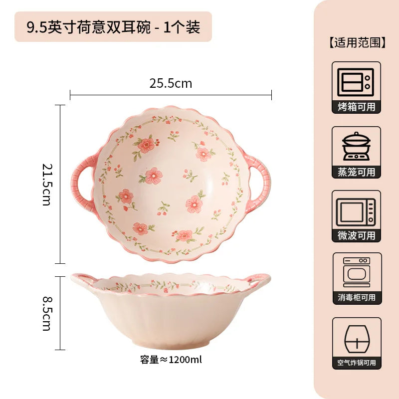 High Quality Ceramic Tableware Household Ceramic Fish Dishes Soup Bowls Wedding Party Gifts Festive Tableware Set Microwave Home