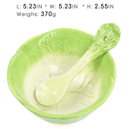 Ceramic Strawberry Bowl with Spoon Creative Fruit Shape Dessert Pudding Salad Bowl Ice Cream Cup Ceramic Spice Dishes Tableware