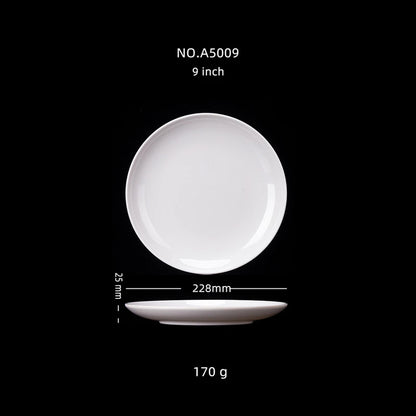 Hotel Round Melamine Plates 8-14 inch Dinner Sets Imitation Porcelain White Dishes Serving Tray Beautiful Tableware Western Food