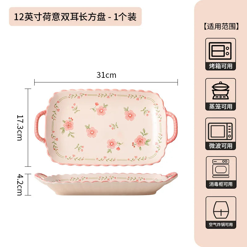 High Quality Ceramic Tableware Household Ceramic Fish Dishes Soup Bowls Wedding Party Gifts Festive Tableware Set Microwave Home