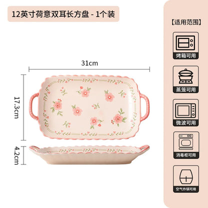 High Quality Ceramic Tableware Household Ceramic Fish Dishes Soup Bowls Wedding Party Gifts Festive Tableware Set Microwave Home