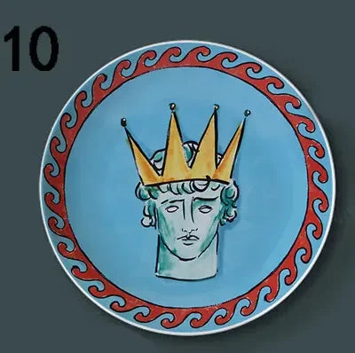 Ceramic Decor Plate Italian Poseidon Journey Plate Home Living Room Bedroom Background Wall Hanging Ornaments