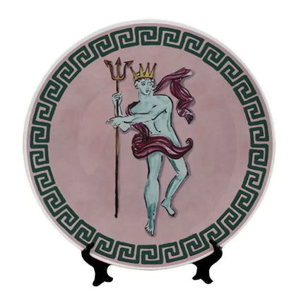 Ceramic Decor Plate Italian Poseidon Journey Plate Home Living Room Bedroom Background Wall Hanging Ornaments