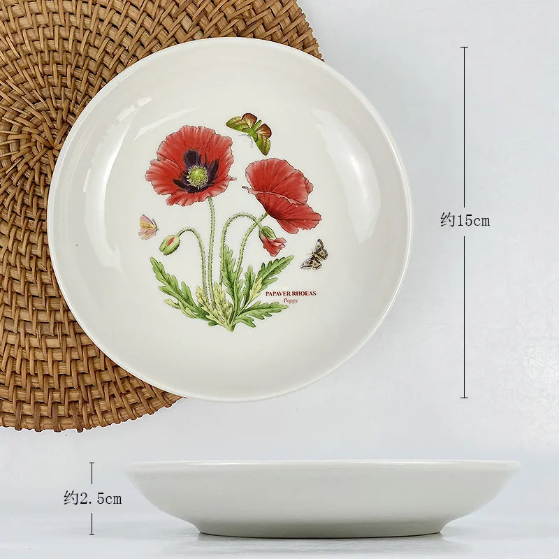 Ceramic disc, high-end breakfast, home hotel appearance, size, tableware, vegetable plate