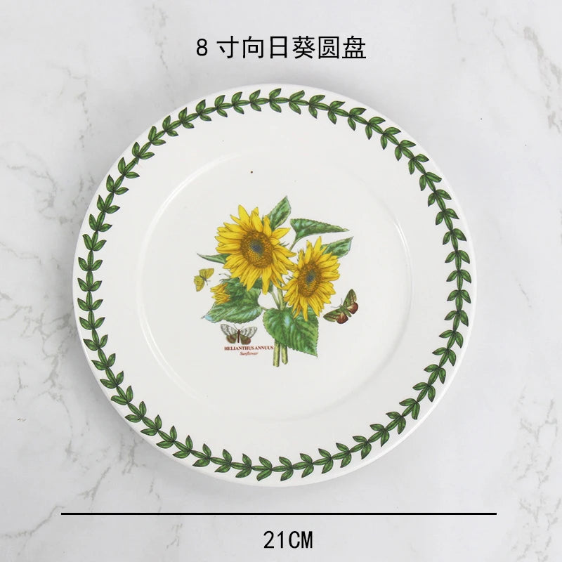 Ceramic disc, high-end breakfast, home hotel appearance, size, tableware, vegetable plate