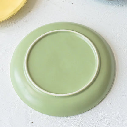 High Aesthetic Small Plates Household Ceramic Bone Spitting Plates Hand Kneaded Atmosphere Dessert Plates