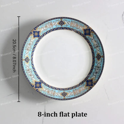 British Style Luxury Bone China Coffee Cup Coffee Cup and Saucer Set Baroque Ceramic Plate Retro Afternoon Tea Cup Set Best Gift
