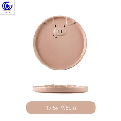 Cute dish set ceramic Japanese cartoon tableware household creative personality