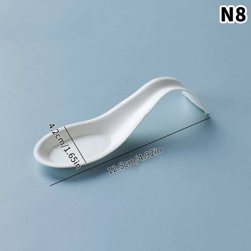 50 Pcs Dessert Plate High-quality Trays Serving Home Plates Water Drop Disposable Fruit Dinner Dishes Paper