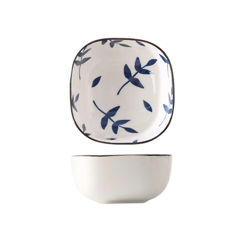 2/6Pcs Vintage Blue Dipping Bowls Ceramic Japanese Style Mini Appetizer Plates Thicken Dishwasher Safe Small Side Dishes