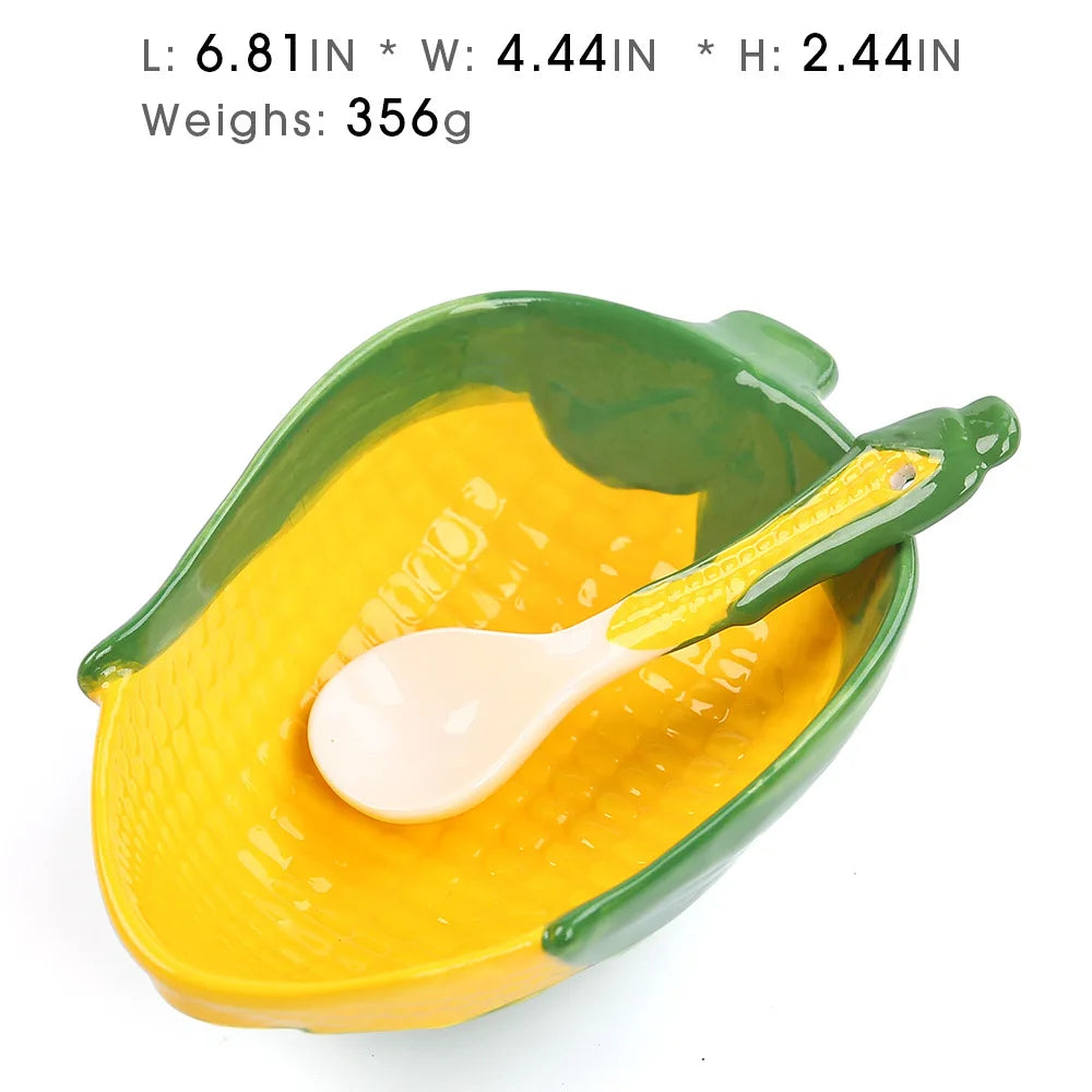 Ceramic Strawberry Bowl with Spoon Creative Fruit Shape Dessert Pudding Salad Bowl Ice Cream Cup Ceramic Spice Dishes Tableware