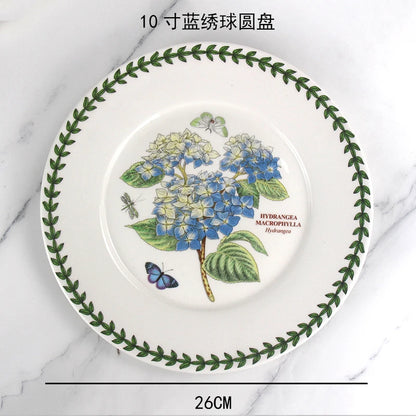 Ceramic disc, high-end breakfast, home hotel appearance, size, tableware, vegetable plate
