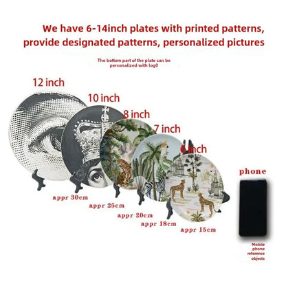Ceramic Decor Plate Italian Poseidon Journey Plate Home Living Room Bedroom Background Wall Hanging Ornaments