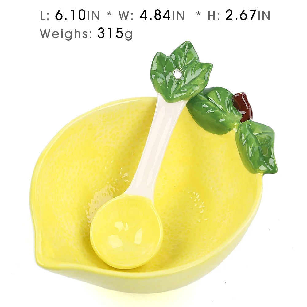 Ceramic Strawberry Bowl with Spoon Creative Fruit Shape Dessert Pudding Salad Bowl Ice Cream Cup Ceramic Spice Dishes Tableware