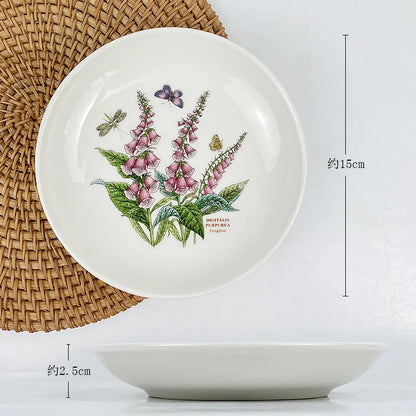 Ceramic disc, high-end breakfast, home hotel appearance, size, tableware, vegetable plate