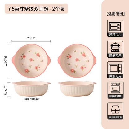 High Quality Ceramic Tableware Household Ceramic Fish Dishes Soup Bowls Wedding Party Gifts Festive Tableware Set Microwave Home