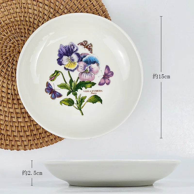 Ceramic disc, high-end breakfast, home hotel appearance, size, tableware, vegetable plate