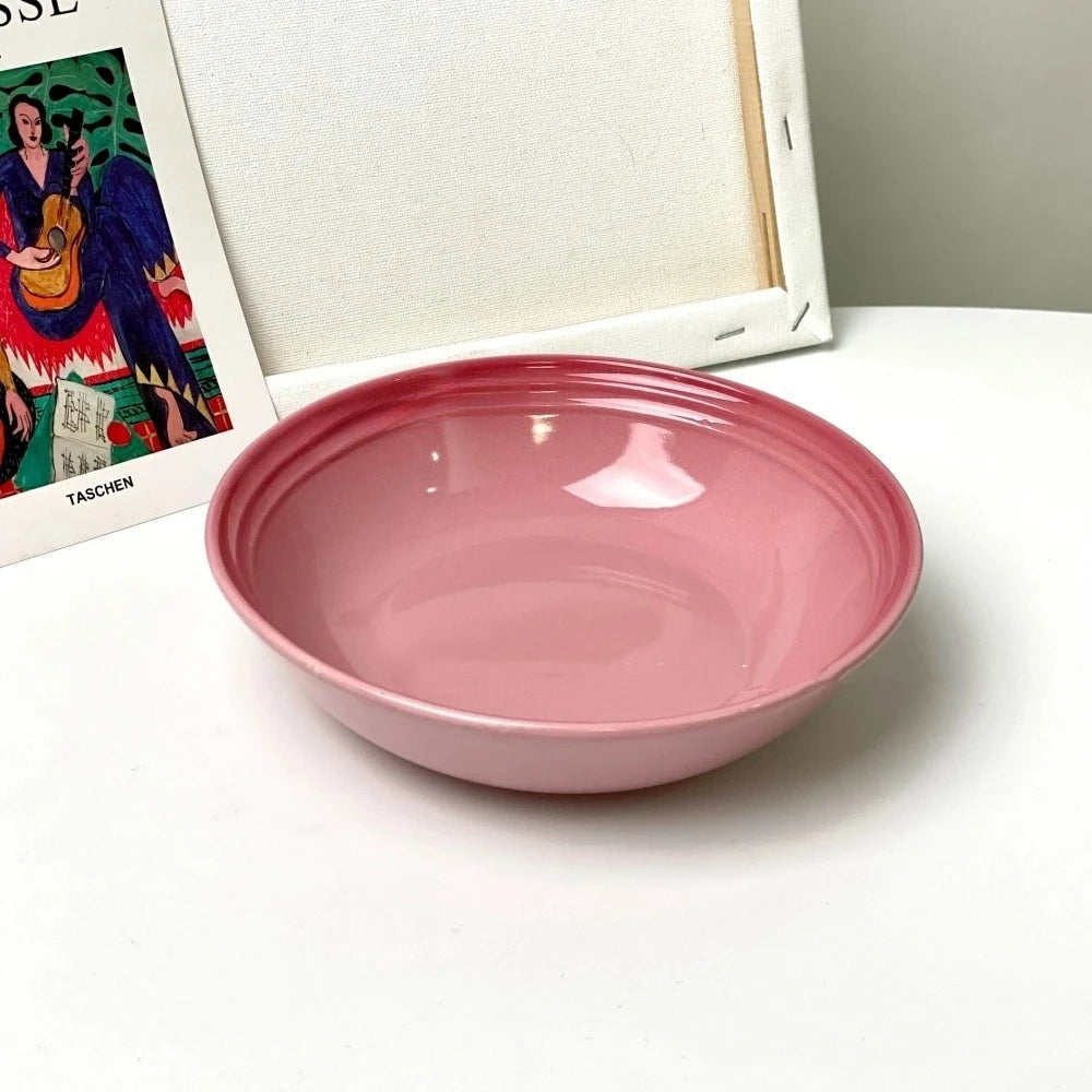 7 Inches Ceramic Bowl,Porcelain Kitchen Tableware Plate,Round Noodle Ramen Salad Cereal Pasta Bowls,Microwave Oven Safe 18cm