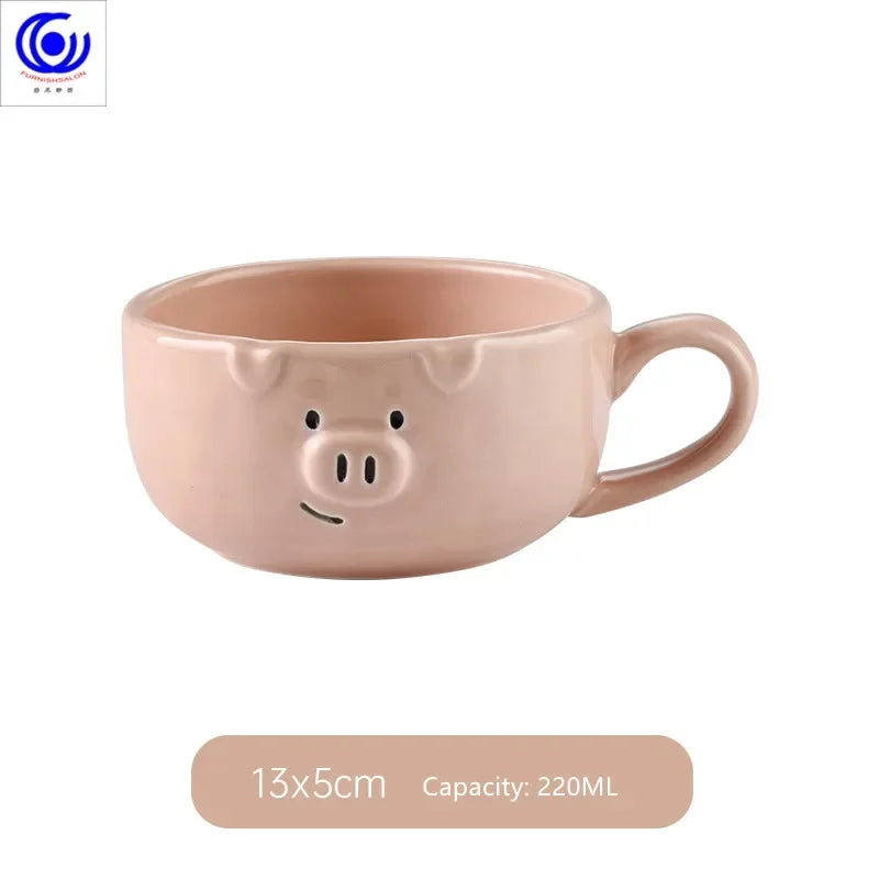 Cute dish set ceramic Japanese cartoon tableware household creative personality