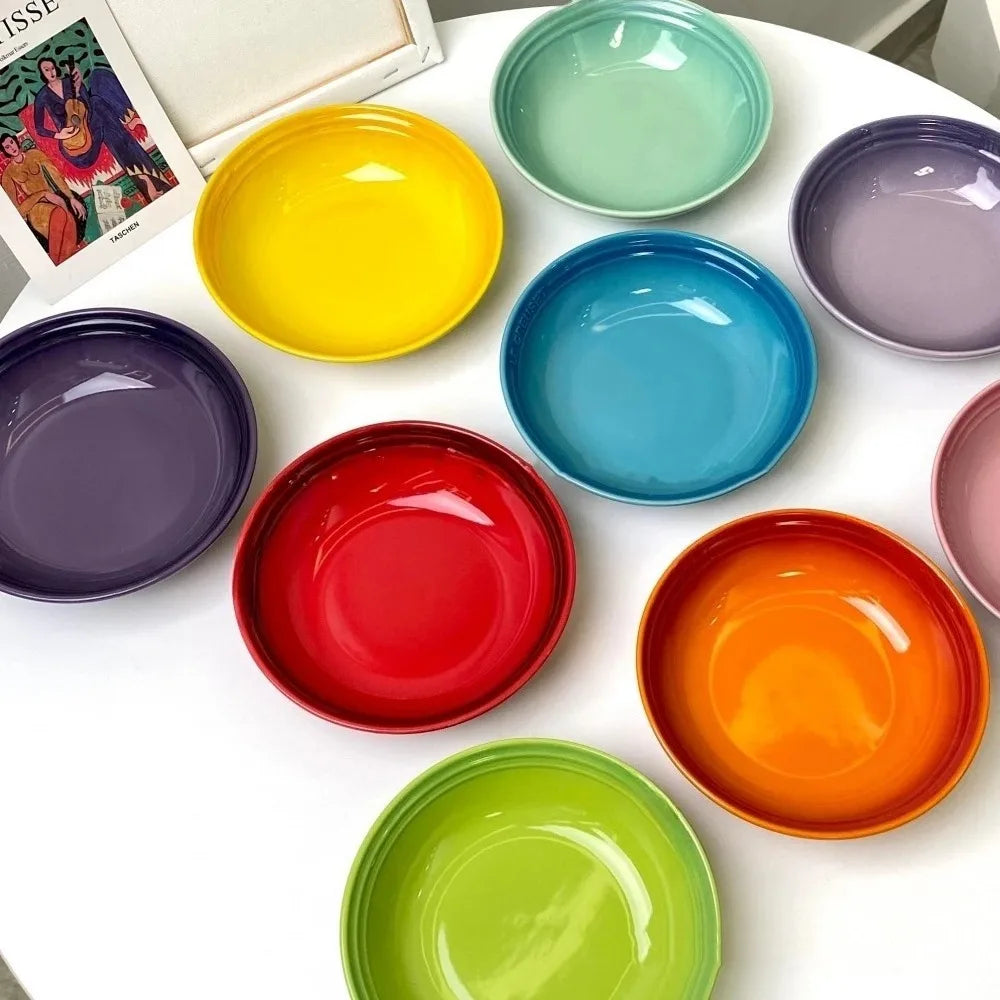 7 Inches Ceramic Bowl,Porcelain Kitchen Tableware Plate,Round Noodle Ramen Salad Cereal Pasta Bowls,Microwave Oven Safe 18cm