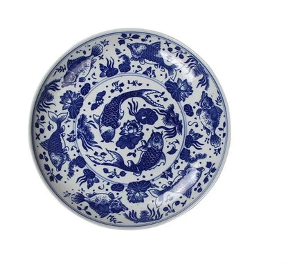 Ceramic Dragon Pattern Super Large Plate Chicken Chop Pepper Fish Head Spaghetti Roast Turkey Roast Goose Dinner Plate