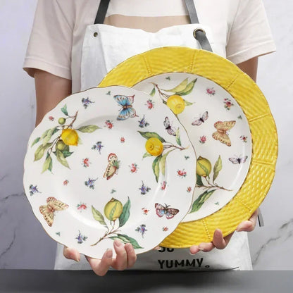 Ceramic Steak Plate European Western Food  Home Internet Celebrity  Nordic Creative Breakfast Plate Tableware