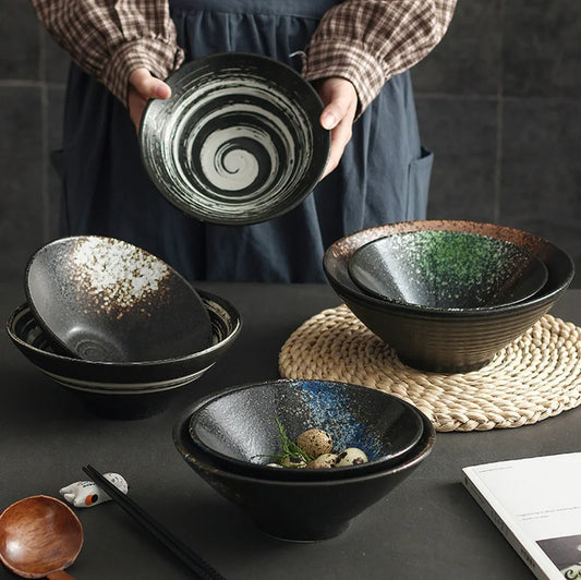 Ramen Bowl Japanese Tableware Noodle Ceramic Soup Tableware