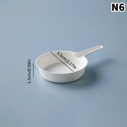 50 Pcs Dessert Plate High-quality Trays Serving Home Plates Water Drop Disposable Fruit Dinner Dishes Paper