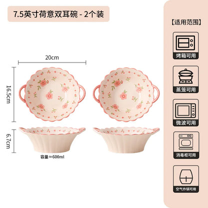 High Quality Ceramic Tableware Household Ceramic Fish Dishes Soup Bowls Wedding Party Gifts Festive Tableware Set Microwave Home