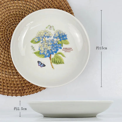 Ceramic disc, high-end breakfast, home hotel appearance, size, tableware, vegetable plate