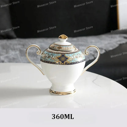British Style Luxury Bone China Coffee Cup Coffee Cup and Saucer Set Baroque Ceramic Plate Retro Afternoon Tea Cup Set Best Gift