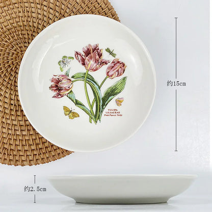 Ceramic disc, high-end breakfast, home hotel appearance, size, tableware, vegetable plate