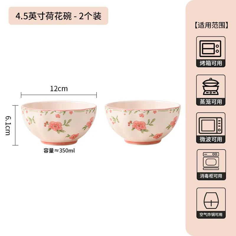 High Quality Ceramic Tableware Household Ceramic Fish Dishes Soup Bowls Wedding Party Gifts Festive Tableware Set Microwave Home