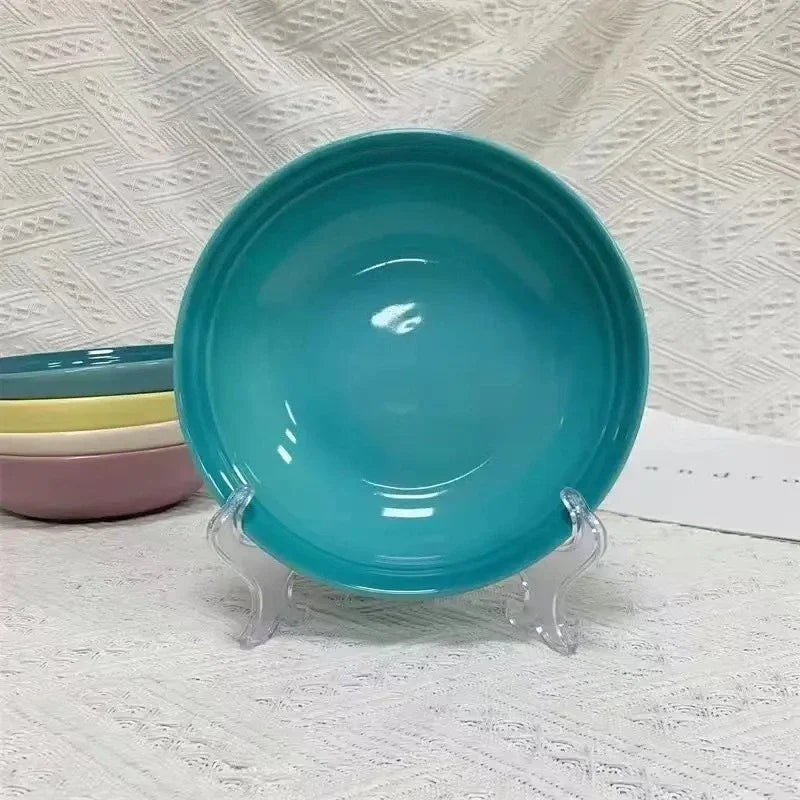7 Inches Ceramic Bowl,Porcelain Kitchen Tableware Plate,Round Noodle Ramen Salad Cereal Pasta Bowls,Microwave Oven Safe 18cm